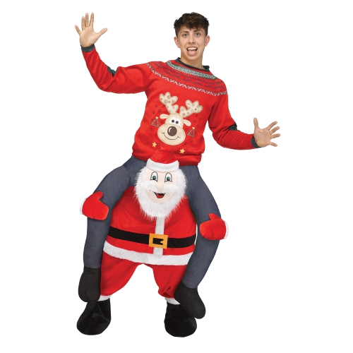 Carry Me Santa Adult 3D Character Pants Christmas Costume - Standard