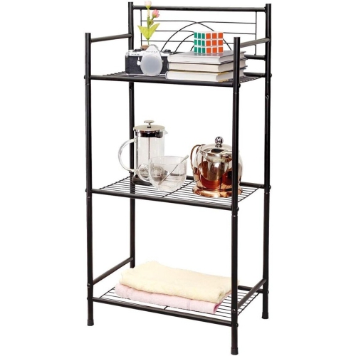 RYPOMAC INDUSTRIES  3-Tier Heavy Duty Metal Shelving Wire Rack - In Black