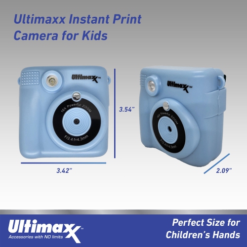 Ultimaxx Instant Print Camera for Kids Teens ages 8-12 Beginners with 3 Printing Paper Rolls 32GB Micro SD Holiday Christmas Gift Bundle