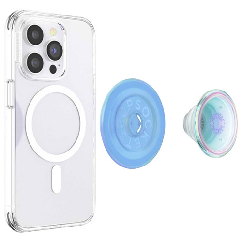 PopSockets PopGrip Universal Cell Phone Expanding Grip & Stand with MagSafe - Opal Blue