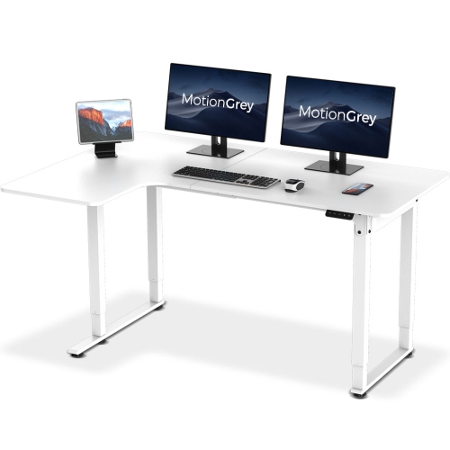 MotionGrey Standing Desk Height Adjustable Electric Motor Sit-to-Stand Desk  Computer for Home and Office - Black Frame (55x24 Tabletop Included) - Only  at Best Buy