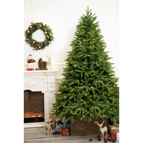 Holiday Stuff 7' Evergreen Valley Fraser Fir Christmas Tree Prelit with LED lights