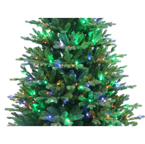 Arbre de Noël en pin vert forêt de 4 pi illuminé par des lumières à DEL à deux couleurs HOLIDAY STUFF