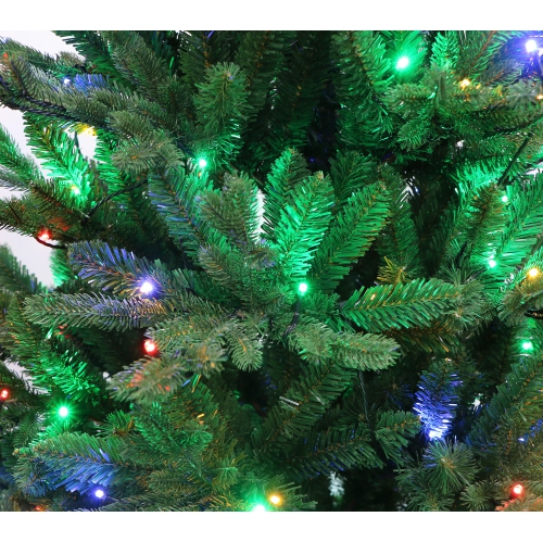 Arbre de Noël en pin vert forêt de 5 pi illuminé par des lumières à DEL à deux couleurs HOLIDAY STUFF