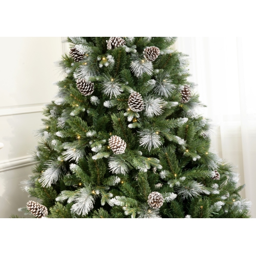 Holiday Stuff 5ft Frosted White Spruce Christmas Tree Pre-lit with LED lights
