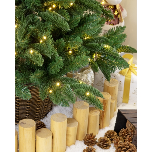 Holiday Stuff 4' Mountain Fraser Fir Artificial Potted Christmas Tree Prelit with LED lights