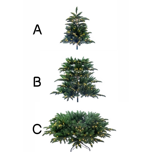 Holiday Stuff 5' Mountain Fraser Fir Artificial Christmas Tree Prelit with LED lights