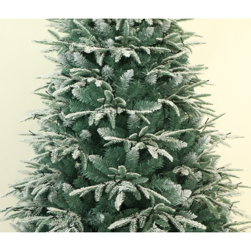 Sapin de Noël de 7 pi en pin bleu givré Colorado avec lumières DEL