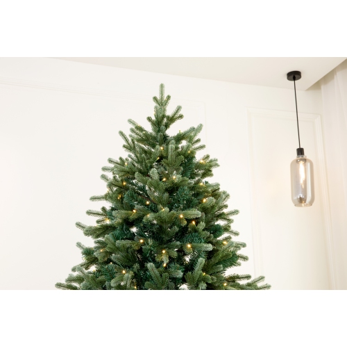 Sapin de Noël en épinette Slim Black Hills de 7 pi de Holiday Stuff avec lumières à DEL