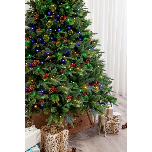 Holiday Stuff 5' True Nature Beauty Pine Christmas Tree Pre-lit with Dual LED Lights