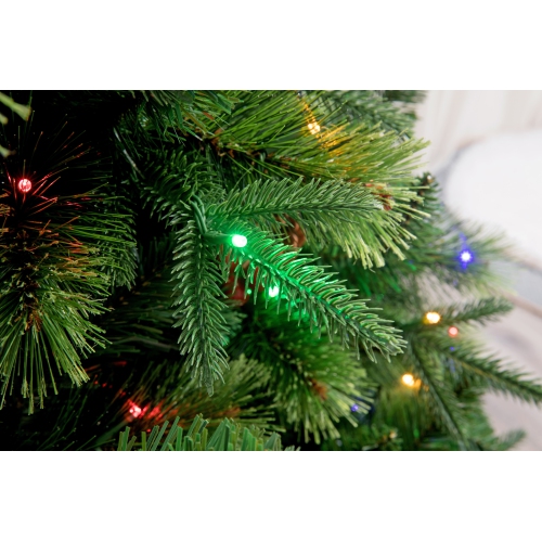 Holiday Stuff 7' True Nature Beauty Pine Christmas Tree Pre-lit with Dual LED Lights