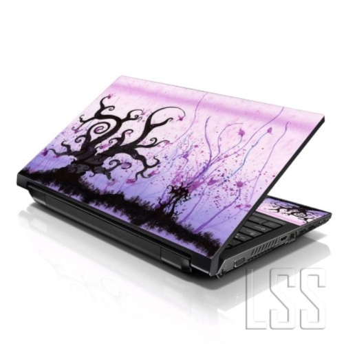 LSS  17 17.3 Inches Laptop Notebook Skin Sticker \w 2 Wrist Pads - Reusable Cover Protector Vinyl Sticker Cover Decal Fits 17" - 19" - Futuristic