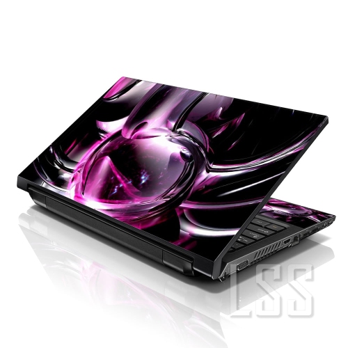 LSS  15 15.6 Inches Laptop Notebook Skin Sticker \w 2 Wrist Pads - Reusable Cover Protector Vinyl Sticker Cover Decal Fits 13" - 16" - Abstract