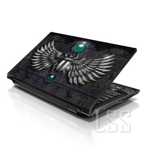 LSS  15 15.6 Inches Laptop Notebook Skin Sticker \w 2 Wrist Pads - Reusable Cover Protector Vinyl Sticker Cover Decal Fits 13" - 16" - Egyptian Signs