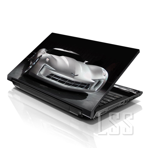 LSS  17 17.3 Inches Laptop Notebook Skin Sticker \w 2 Wrist Pads - Reusable Cover Protector Vinyl Sticker Cover Decal Fits 17" - 19" - Cadiallac Car