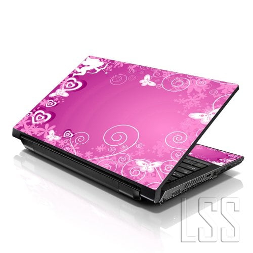 LSS  15 15.6 Inches Laptop Notebook Skin Sticker \w 2 Wrist Pads - Reusable Cover Protector Vinyl Sticker Cover Decal Fits 13" - 16" - Cupid