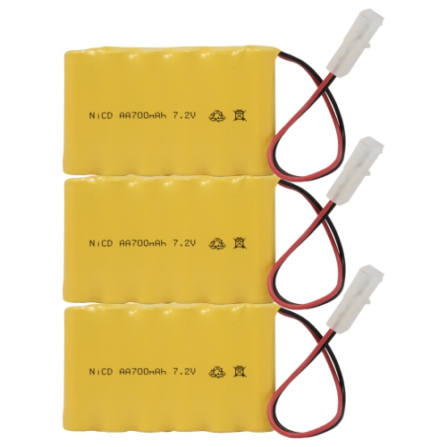 3-Pack 7.2 Volt NiCd Battery Pack with Tamiya Connector