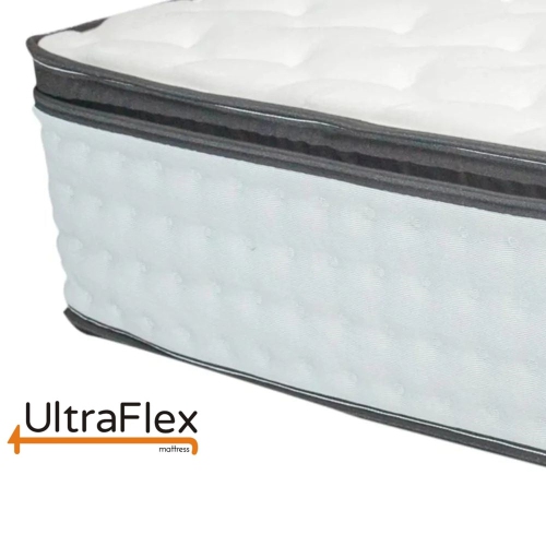 UltraFlex LUSH- 12” Hybrid Orthopedic Eurotop Mattress with Spinal Care Pocket Coil, Premium High Density Foam , Pressure-Relieving Comfort Foam,