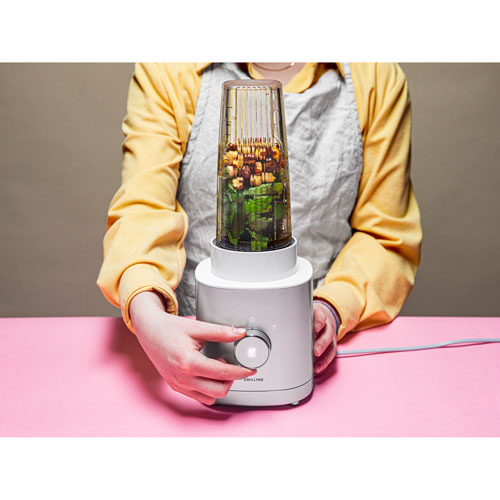 Mélangeur personnel compact de 500 W Enfinigy 550L de Zwilling - Argenté et blanc