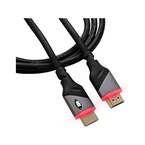 Ensemble câble HDMI haute vitesse 6 pi 4K MHV1-1028-RED, DEL rouge et DEL bleue (1) de Monster