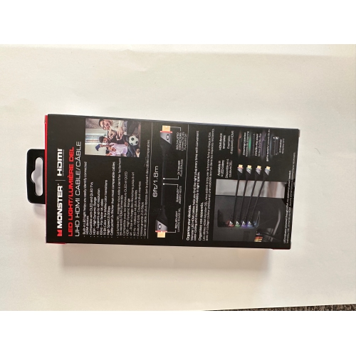 Ensemble câble HDMI haute vitesse 6 pi 4K MHV1-1028-RED, DEL rouge et DEL bleue (1) de Monster