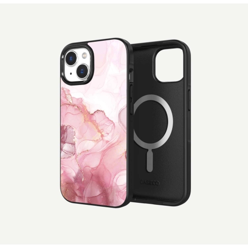 iPhone 15 Case With MagSafe - Pink Marble
