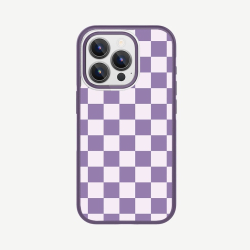 CASECO  Iphone 15 Pro Max Case With Magsafe - Checkerboard In Purple