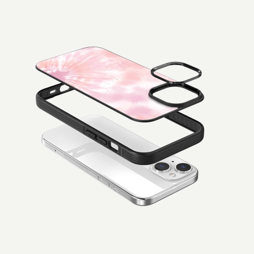 iPhone 15 Case With MagSafe - Pink Tie Dye