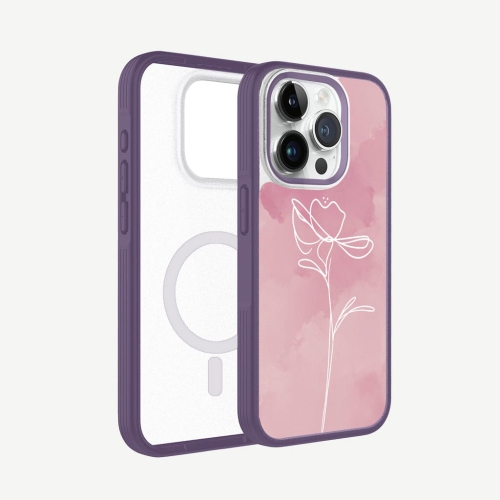 iPhone 15 Pro Max Case With MagSafe - Pink Flower