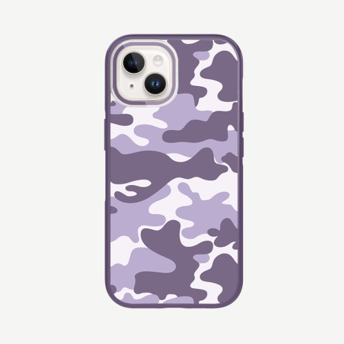 CASECO  Iphone 15 Case With Magsafe - Camo In Purple
