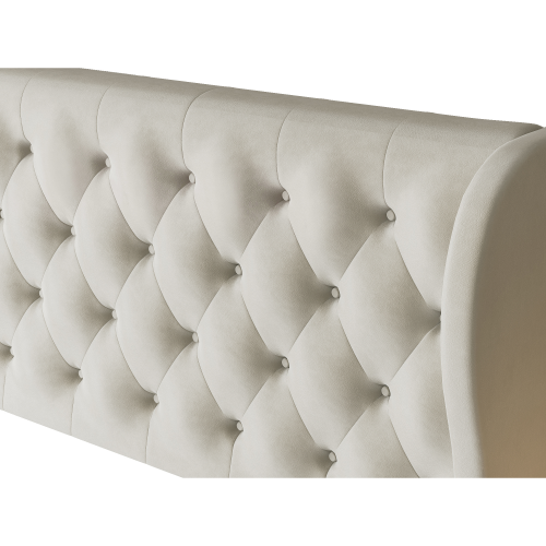 Cadre de très grand lit moderne en velours avec rangement, cadre de très grand lit en métal et tête de lit haute, support de lattes en bois, aucun