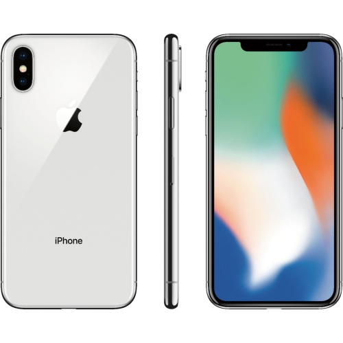 iPhone X de A1865 Go d'Apple - Argenté 64&nbsp;Go