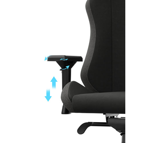Fauteuil de jeu ergonomique à dossier haut Athena de Blacklyte - Noir