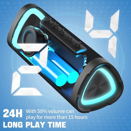 Vanzon V40 Bluetooth Speakers Wireless, 24W Wireless Portable Speaker with IPX7 Waterproof, TWS, 24H Playtime, Bluetooth 5.0 Dual Pairing Speaker for