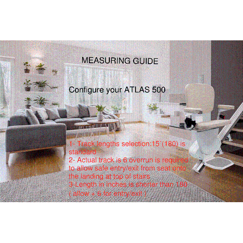 Atlas Stairlift - Atlas-500 - Mobility Aid, Home Health, Easy to Install, Ultra-compact Safe Comfortable Reliable Solution