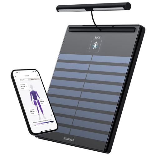 Pèse-personne intelligent Wi-Fi/Bluetooth Body Segment de Withings - Station santé connectée - Noir