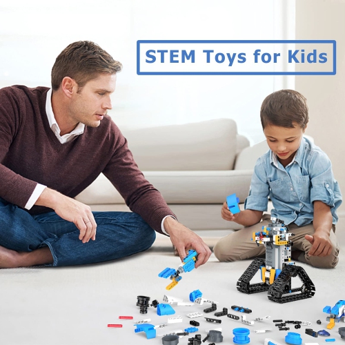 STEM Robot Toys for Kids Remote & APP Controlled Coding Robot Building Block Science Engineering Kit, DIY Creative Model Educational Birthday Gifts