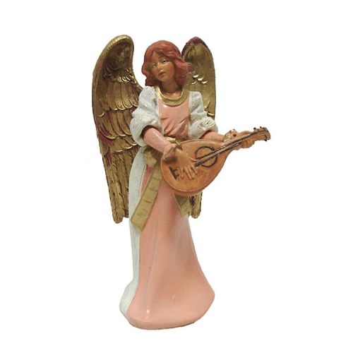 ROMAN  Exclusive Fontanini 5" Eva Angel With Mandolin Signed Nativity Figurine #75532S