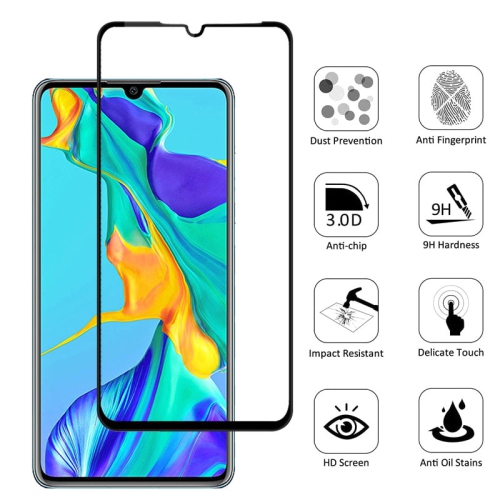 2Pack Screen Protector for Huawei P30, 2.5D Edge 9H Hardness HD Clear Lite Tempered Glass Film HD