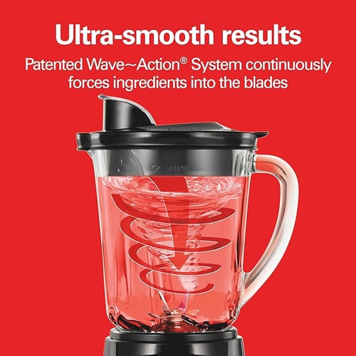 Hamilton Beach 40 oz. Power Elite Blender With Glass Jar And 3 Cup Chopper - Black