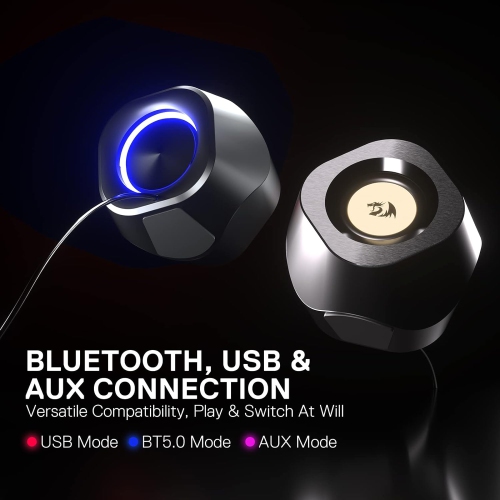 Redragon GS590 Wireless RGB Desktop Speakers - Black