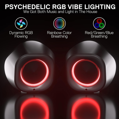 Redragon GS590 Wireless RGB Desktop Speakers - Black