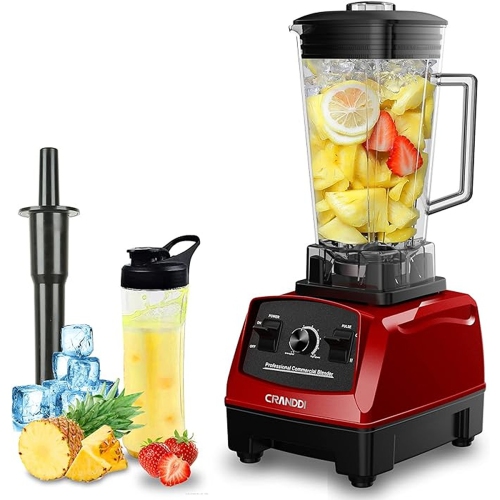 CRANDDI 1500W Professional Commercial Blender - Red
