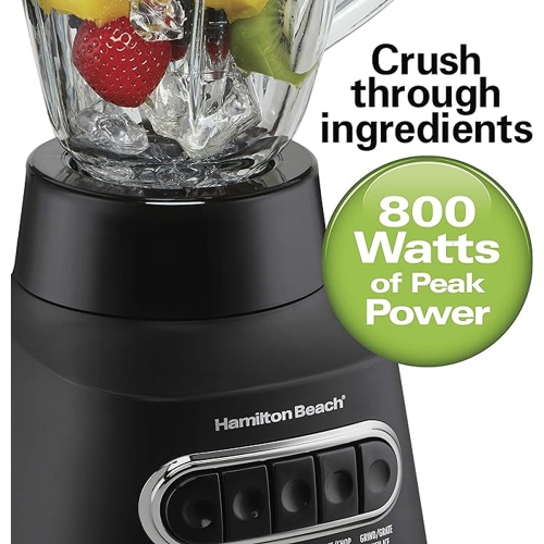 Hamilton Beach 800W 3 in 1 Multi Blender with Food Processor Attachment - Black