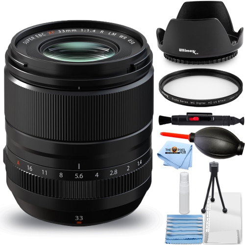 FUJIFILM  Xf 33MM F/1.4 R Lm Wr Lens 16719201 - 7PC Accessory Bundle