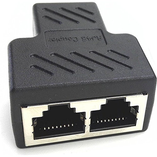 Adaptateur répartiteur RJ45 connecteur LAN 1 femelle à 2 femelle, adapté  pour Ethernet Super catégorie 5?catégorie 6