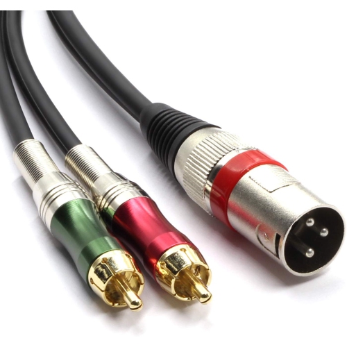 Audio Rca Cable 2rca Male To Xlr 3 Pin Male Cannon Amplifier Mixing Plug Av Cable  Xlr To Dual Rca C