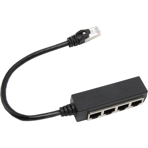Répartiteur Ethernet répartiteur 1 à 4 ABS, câble répartiteur Ethernet PCB RJ45  répartiteur un point 4 répartiteur de câble Ethernet