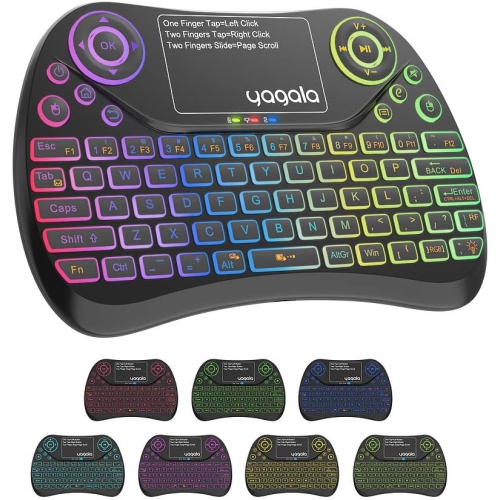 Mini clavier rétroéclairé 3mode avec pavé tactile et souris, mini