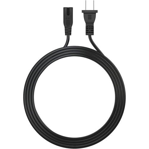 TV Power Cord 6Ft Cable 2 Prong AC Power Cord Charge Adapter PC Laptop for Slim Rounded Power Cable Universal Power